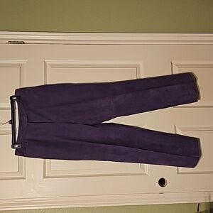 Norton Studio Women's Purple Suede Dress Pants Size 10